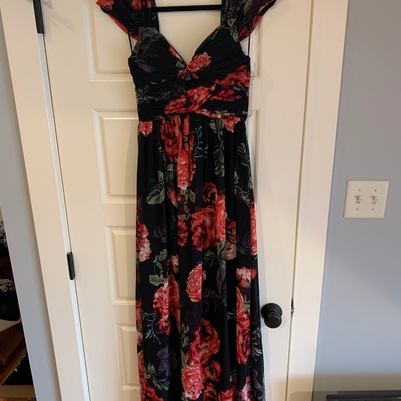 Lulus Black Floral Print Maxi Dress - Picture 7 of 8